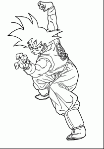 Coloriage facile dragon ball goku saga saiyan vs vegeta