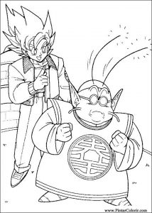 Coloriage facile dragon ball kaio du nord