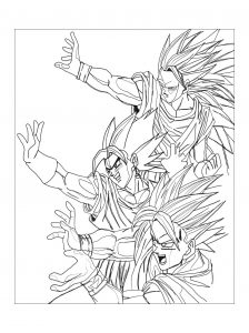 Coloriage facile dragon ball kameha meha