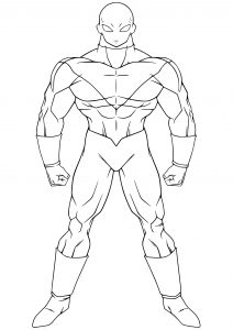 Coloriage de Dragon Ball à imprimer pour enfants : Jiren