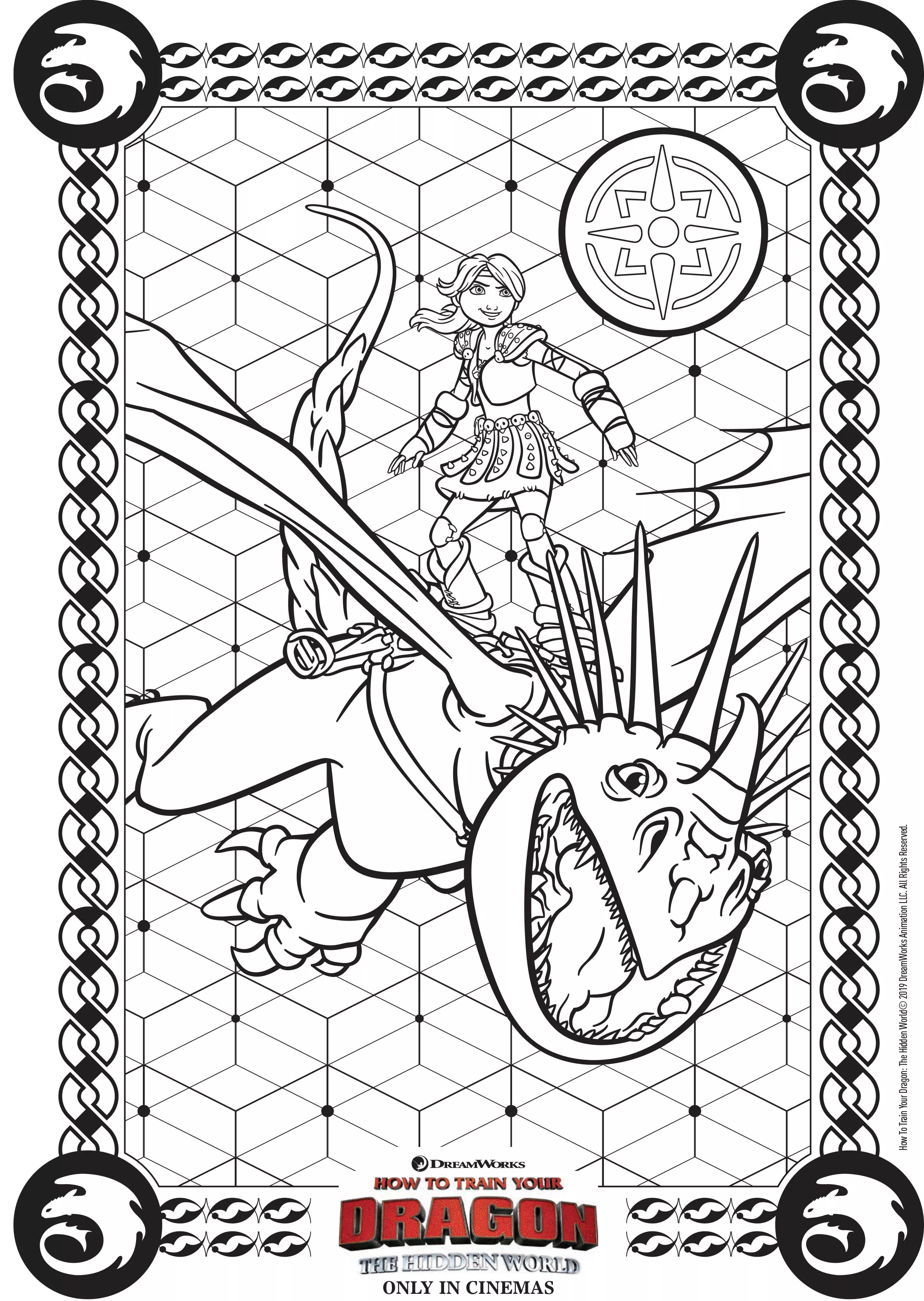 Astrid (Coloriage de Dragons 3 à imprimer pour enfants)