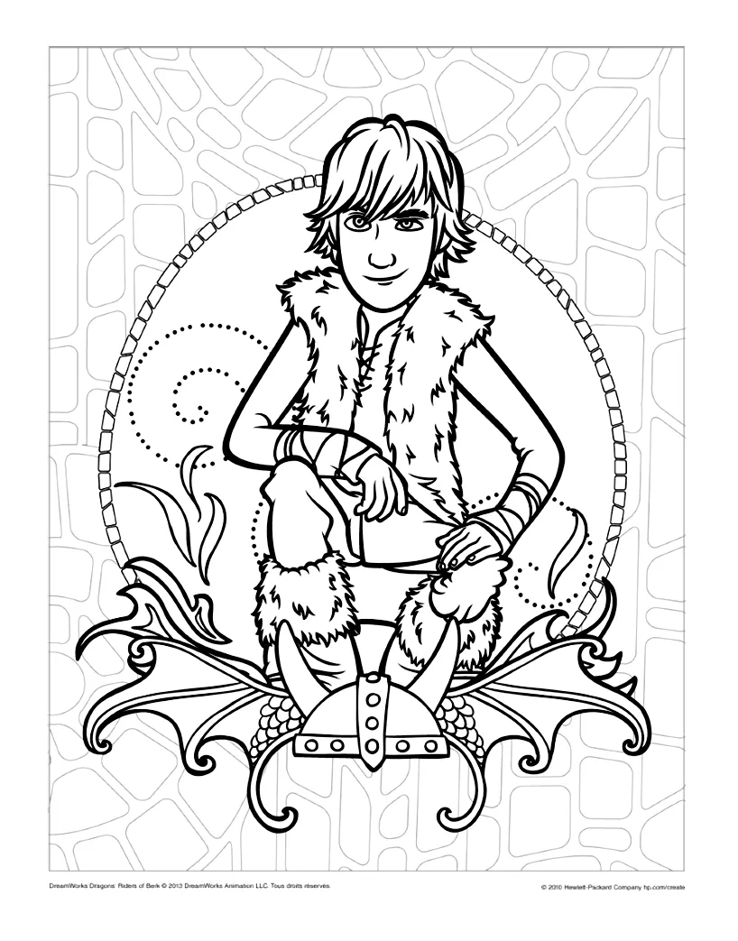 Coloriage de Dragons à imprimer pour enfants