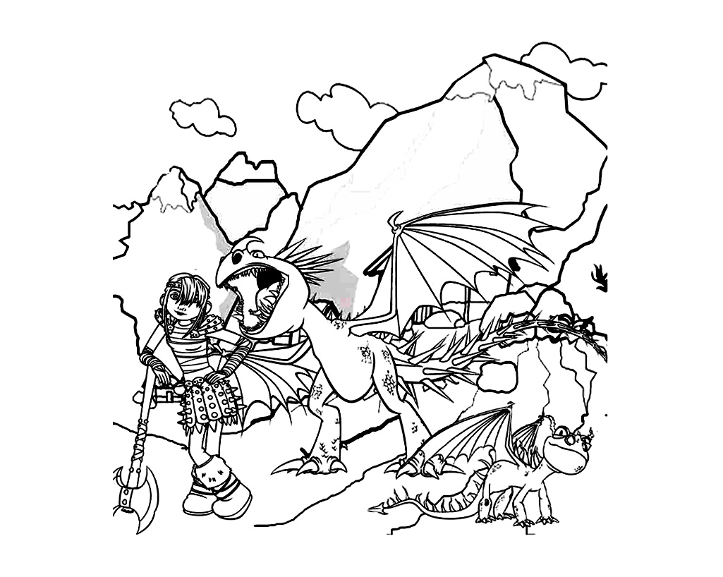 Coloriage de Dragons à colorier pour enfants - Coloriages de Dragons à