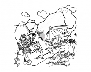 Coloriage de Dragons à colorier pour enfants