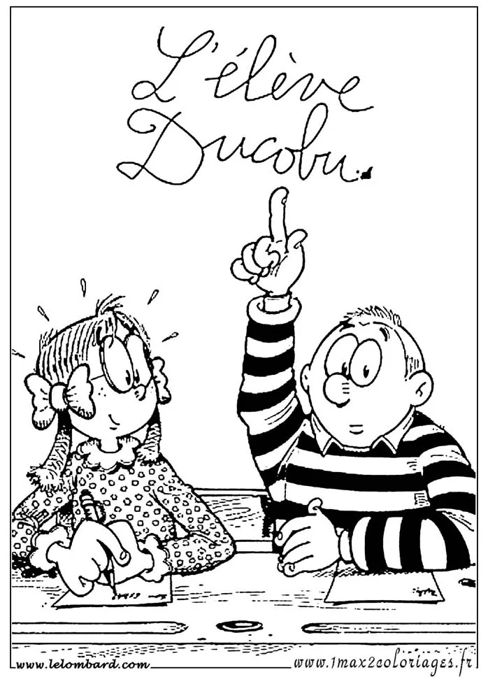 Coloriage de Ducobu à telecharger gratuitement (L’élève Ducobu)