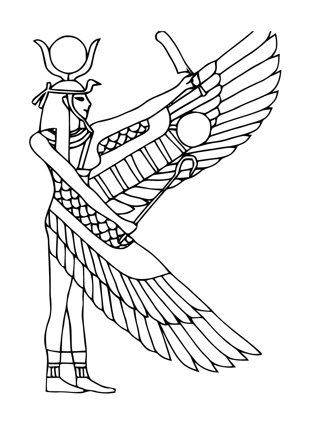 Scène Egyptienne à colorier
