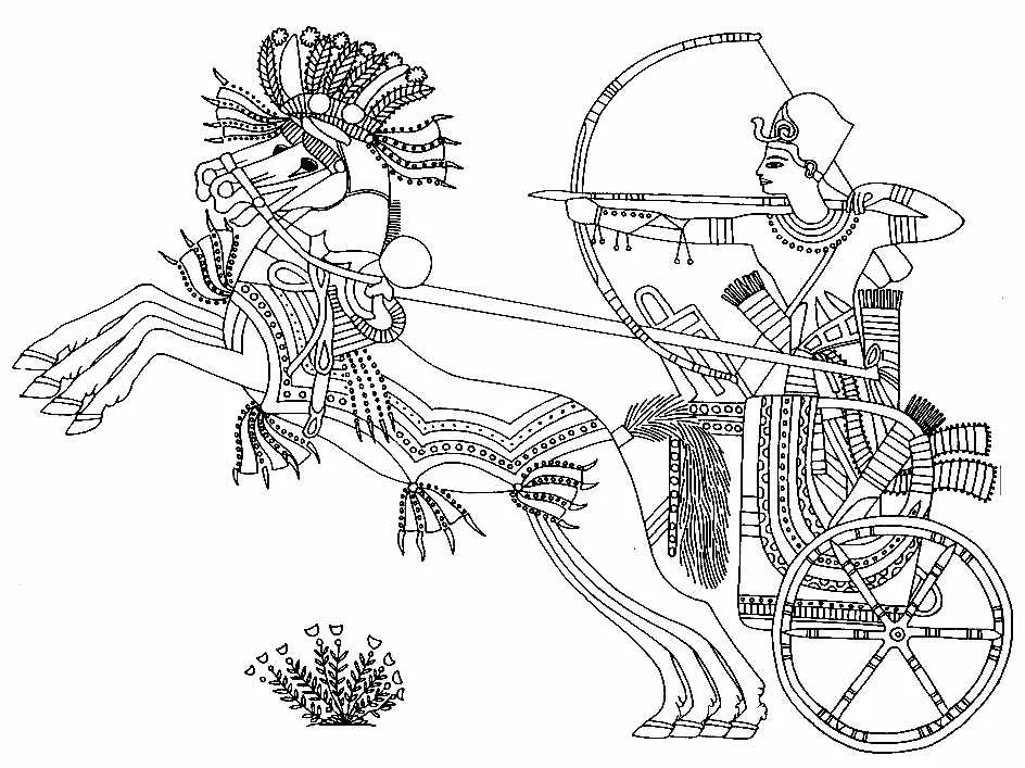 Egypte - 2 (Coloriage d'Egypte (Pyramides, Hiéroglyphes, Pharaons…) à imprimer pour enfants)