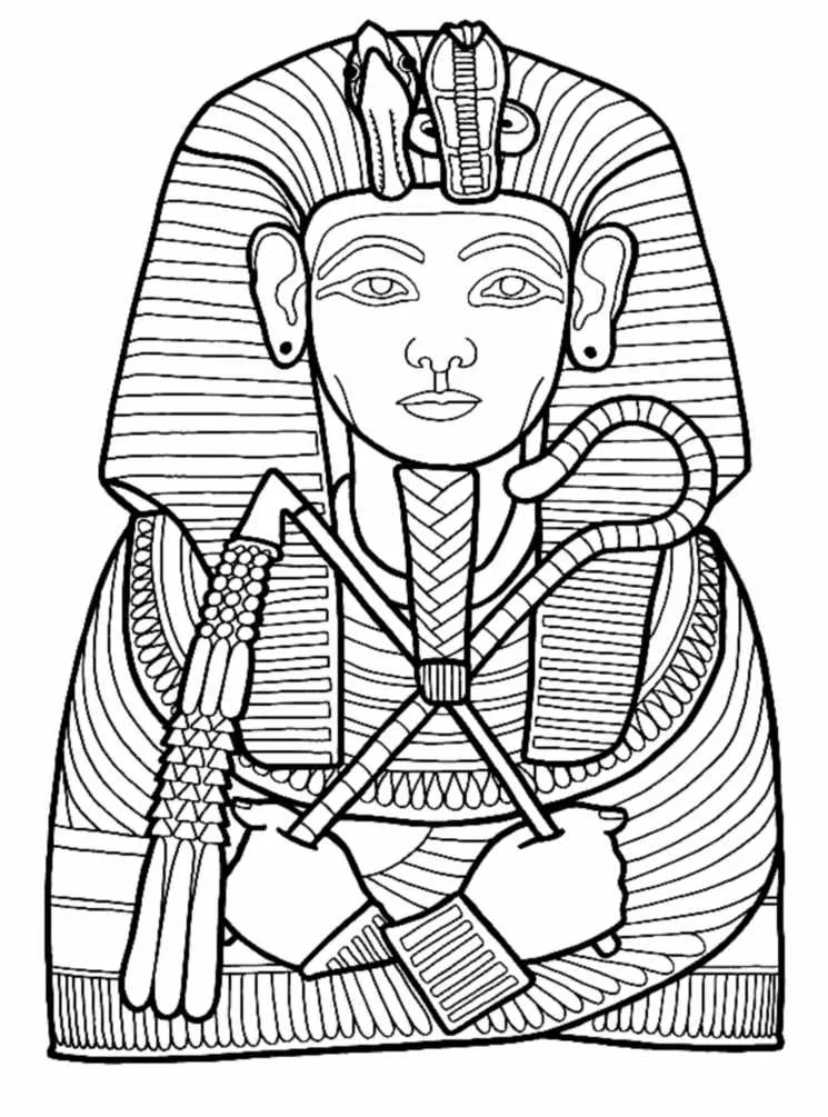 Egypte - 4 (Coloriage d'Egypte (Pyramides, Hiéroglyphes, Pharaons…) à imprimer pour enfants)