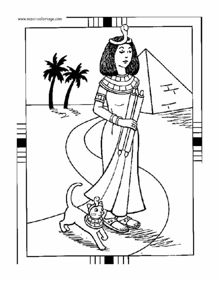 Coloriage de Cléopâtre reine d'Egypte