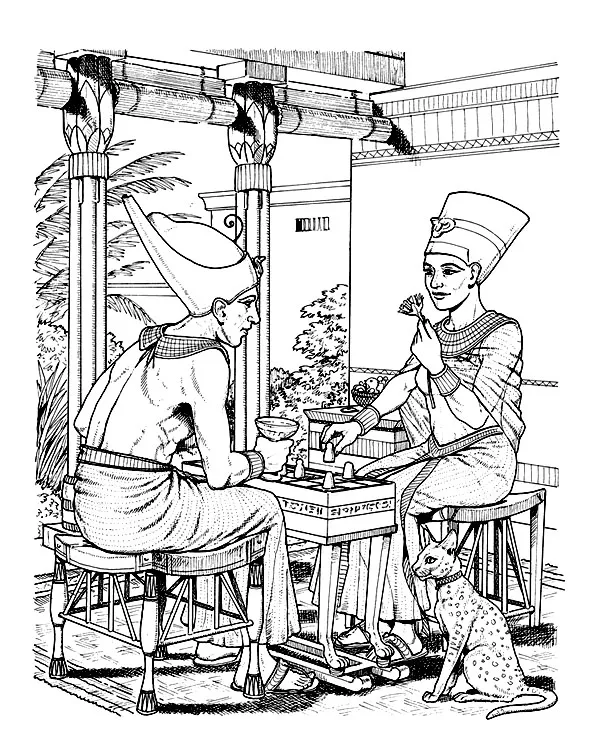 Gratuit egypte - 2 (Coloriage d'Egypte (Pyramides, Hiéroglyphes, Pharaons…) à imprimer pour enfants)