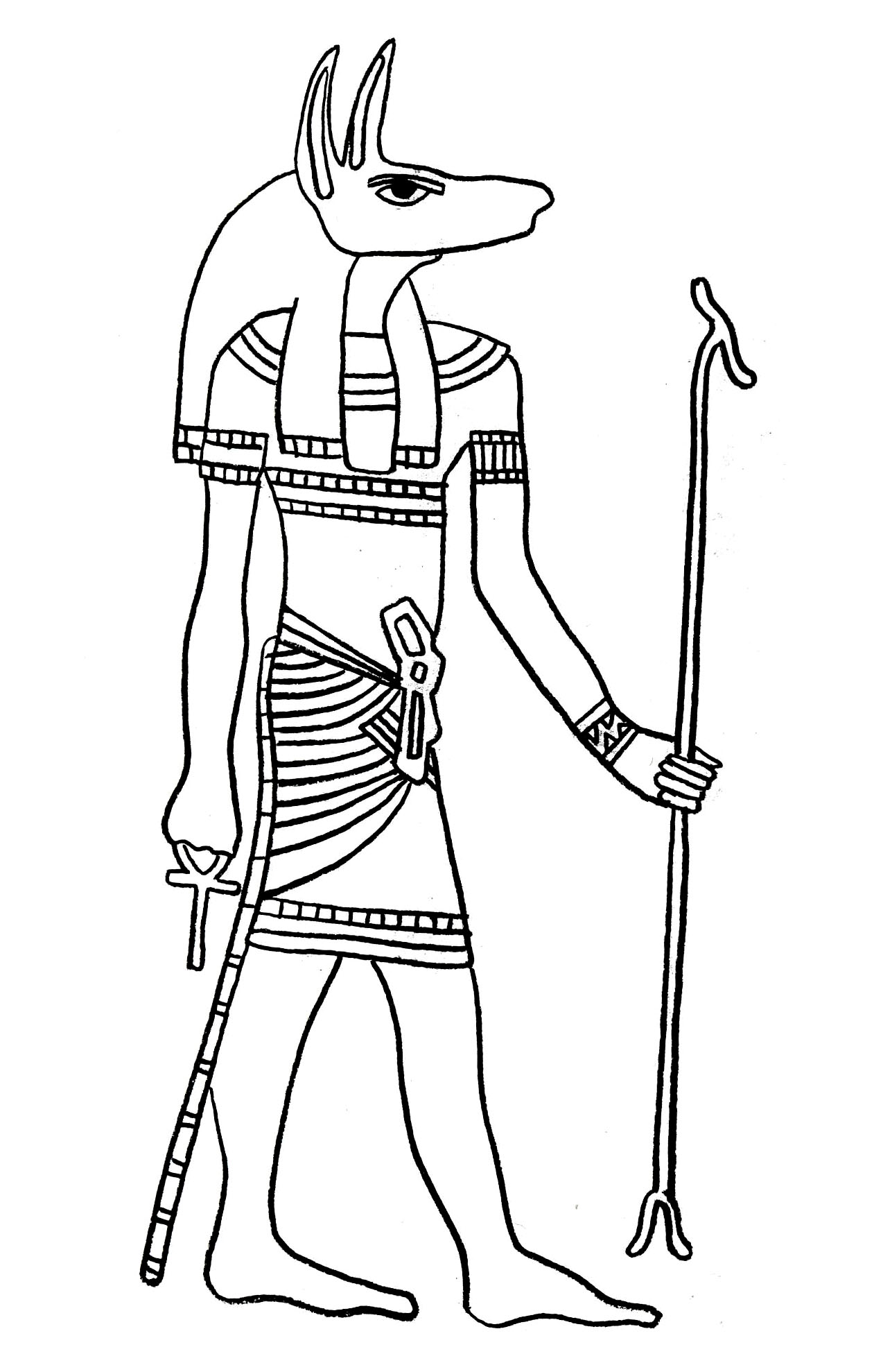 Dieu égyptien de profil