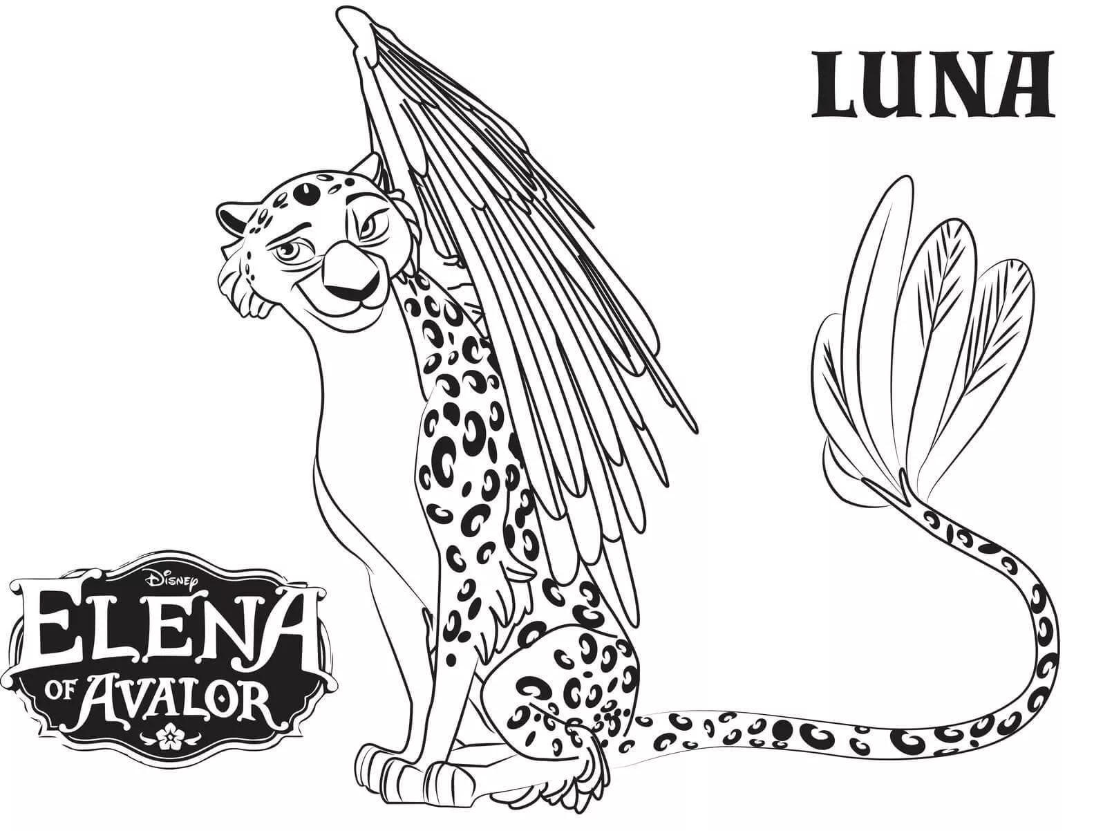 Coloriage de Elena Avalor pour enfants