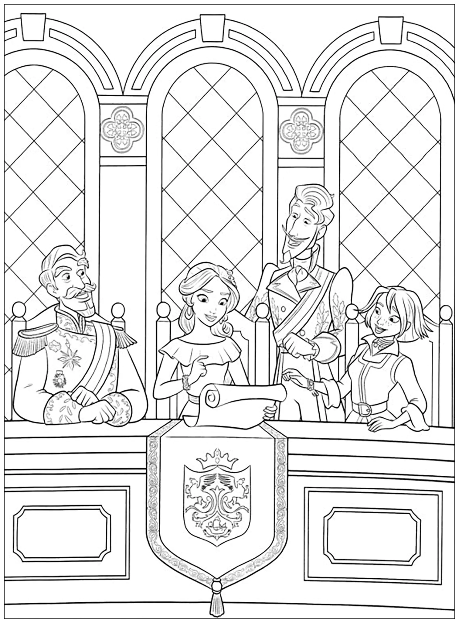 Coloriage de Elena Avalor pour enfants