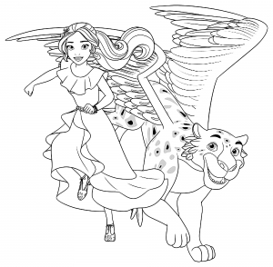 Coloriage de Elena Avalor à colorier pour enfants