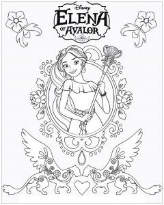 Coloriage de Elena Avalor à télécharger