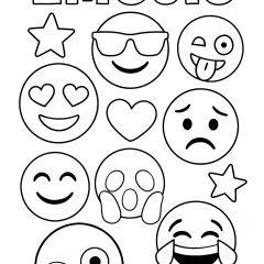 Coloriages d'Emoji à imprimer pour enfants