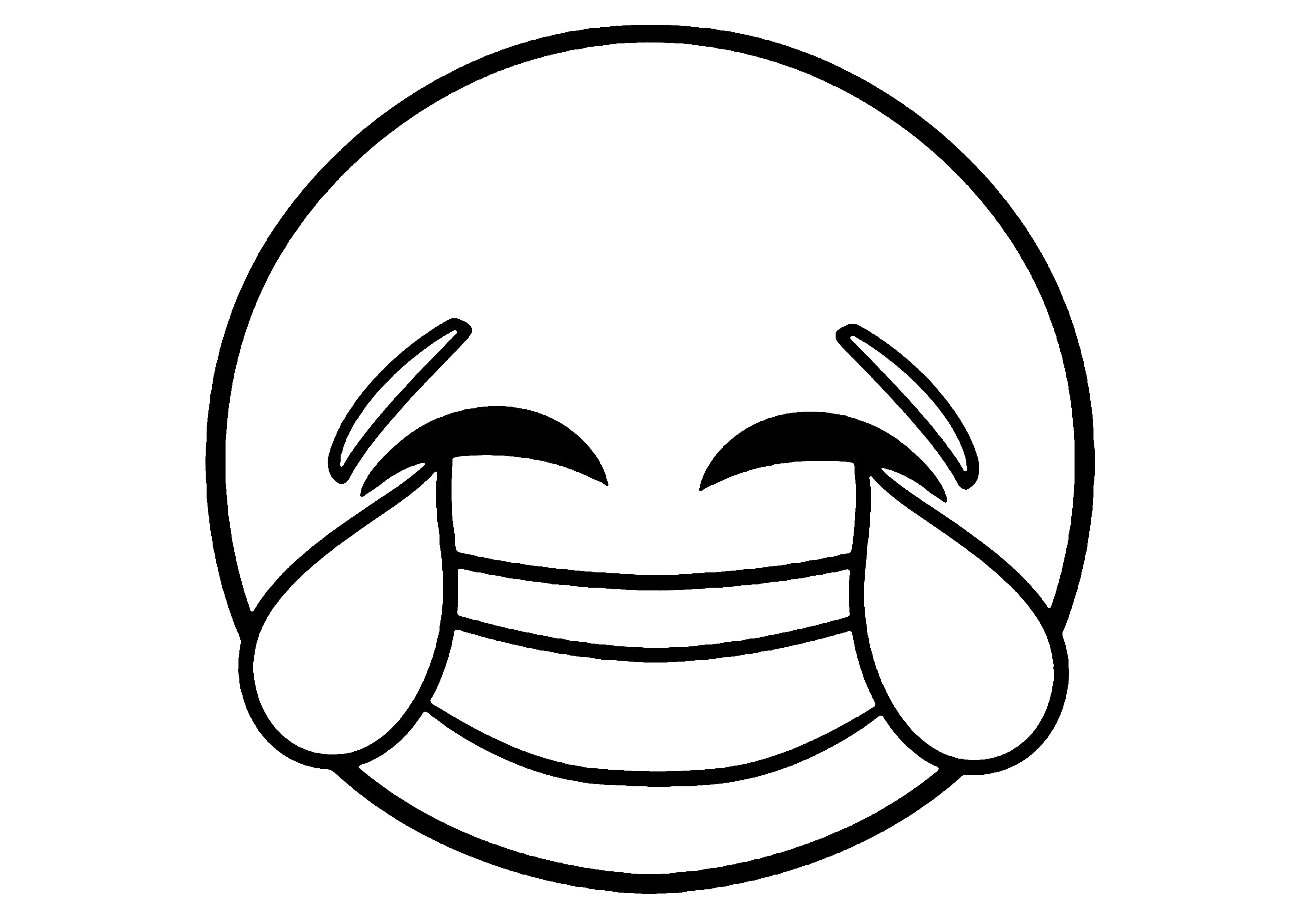 Emoji MDR (Coloriage à imprimer pour enfants)