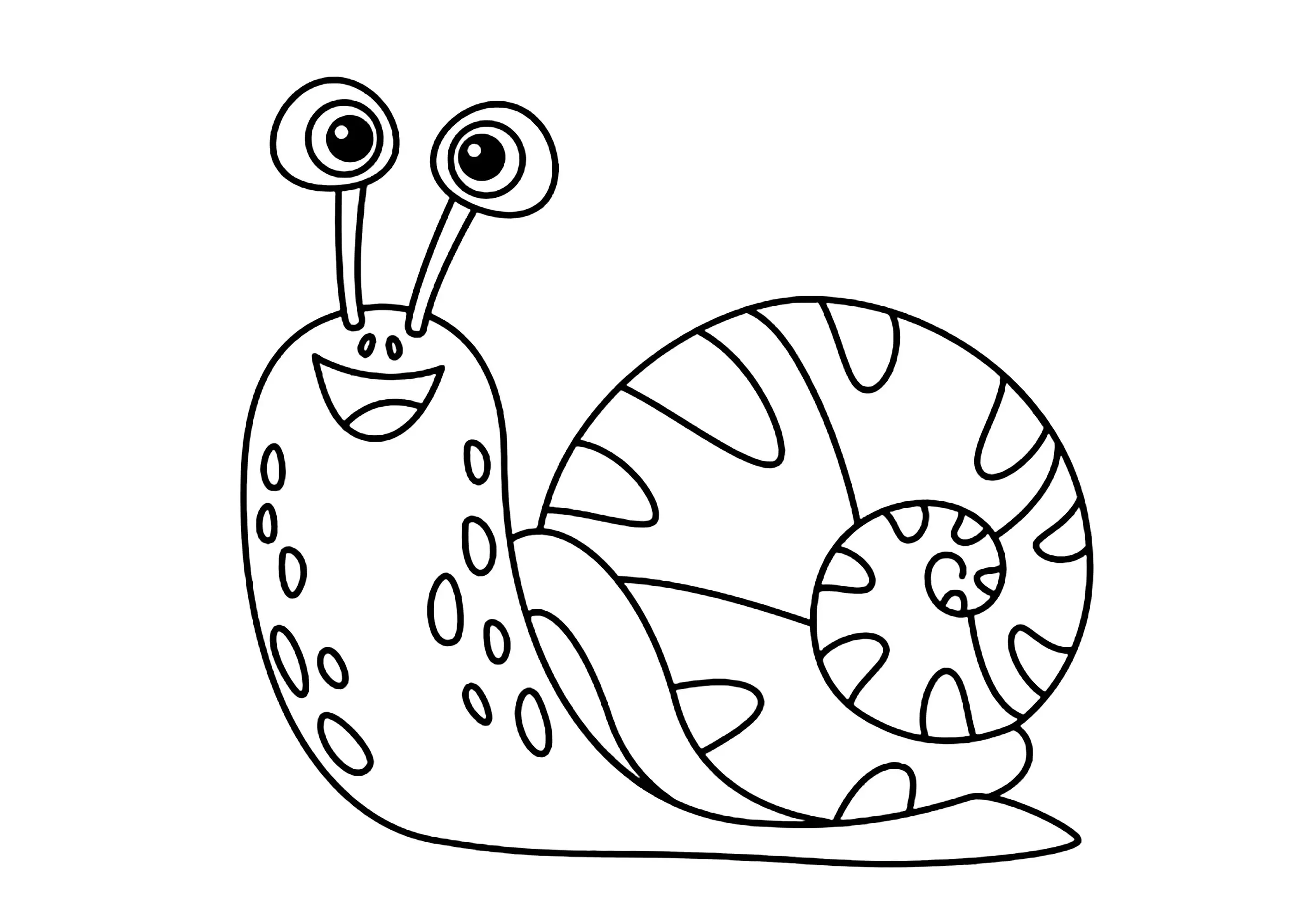 Escargot simple à colorier
