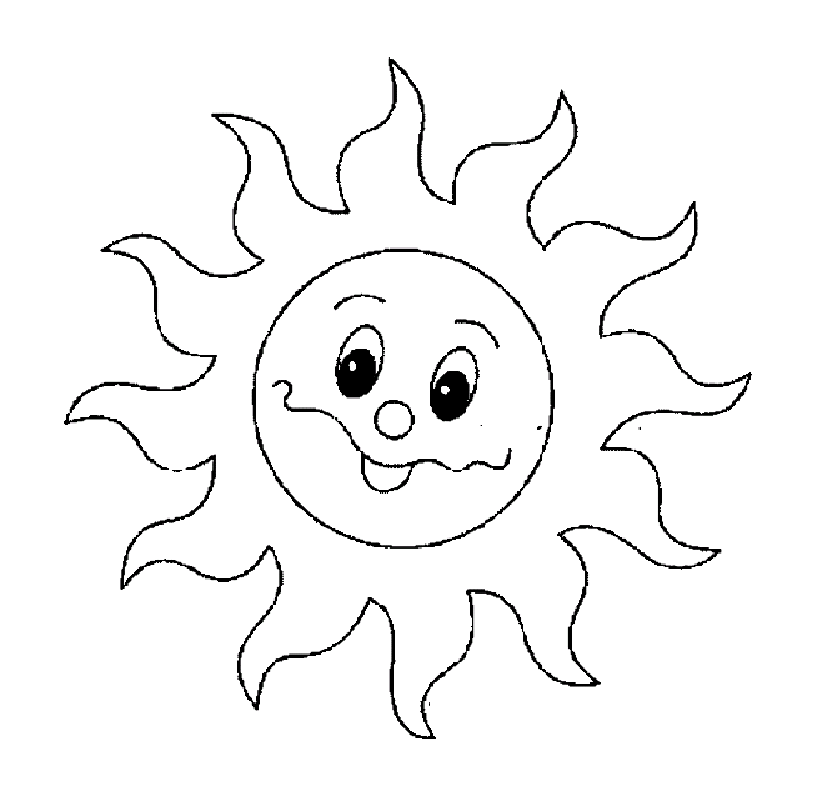 Simple coloriage du soleil