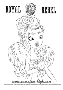 Coloriage d'Ever After High à imprimer pour enfants : Royal Rebel