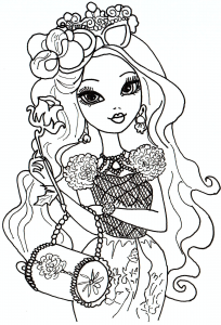 Coloriage de à imprimer pour enfants : Ever after high : Briar Beauty