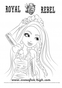 Coloriage de à imprimer pour enfants : Ever after high : Holly Ohair