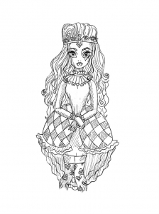 Coloriage de à imprimer pour enfants : Ever after high : Lizzie Heartspar Petitrevanche