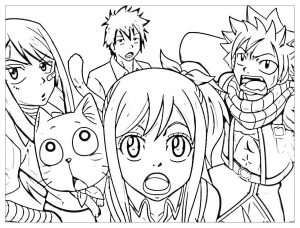 Coloriage de Fairy tail à imprimer pour enfants