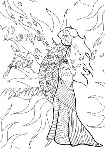 "Donner la vie" (Coloriage de Fête des mères)