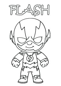 Flash dessiné avec le style Chibi