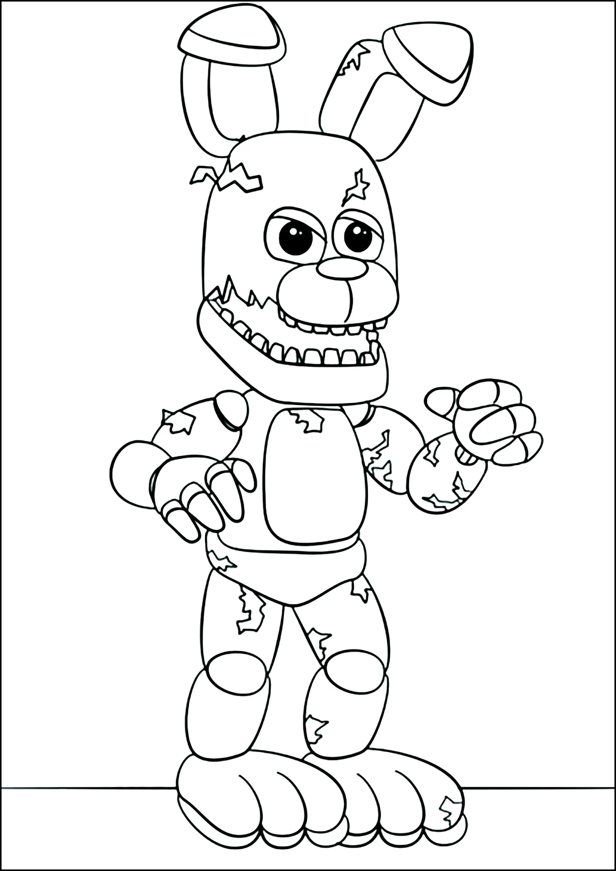 Bonnie de FNAF (Coloriage à imprimer pour enfants)