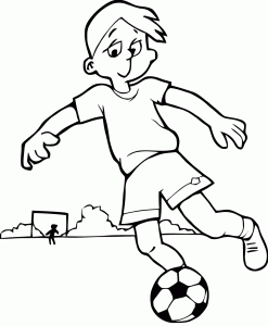 Coloriage de Football à telecharger gratuitement