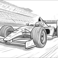 Coloriages de Formule 1 à imprimer pour enfants
