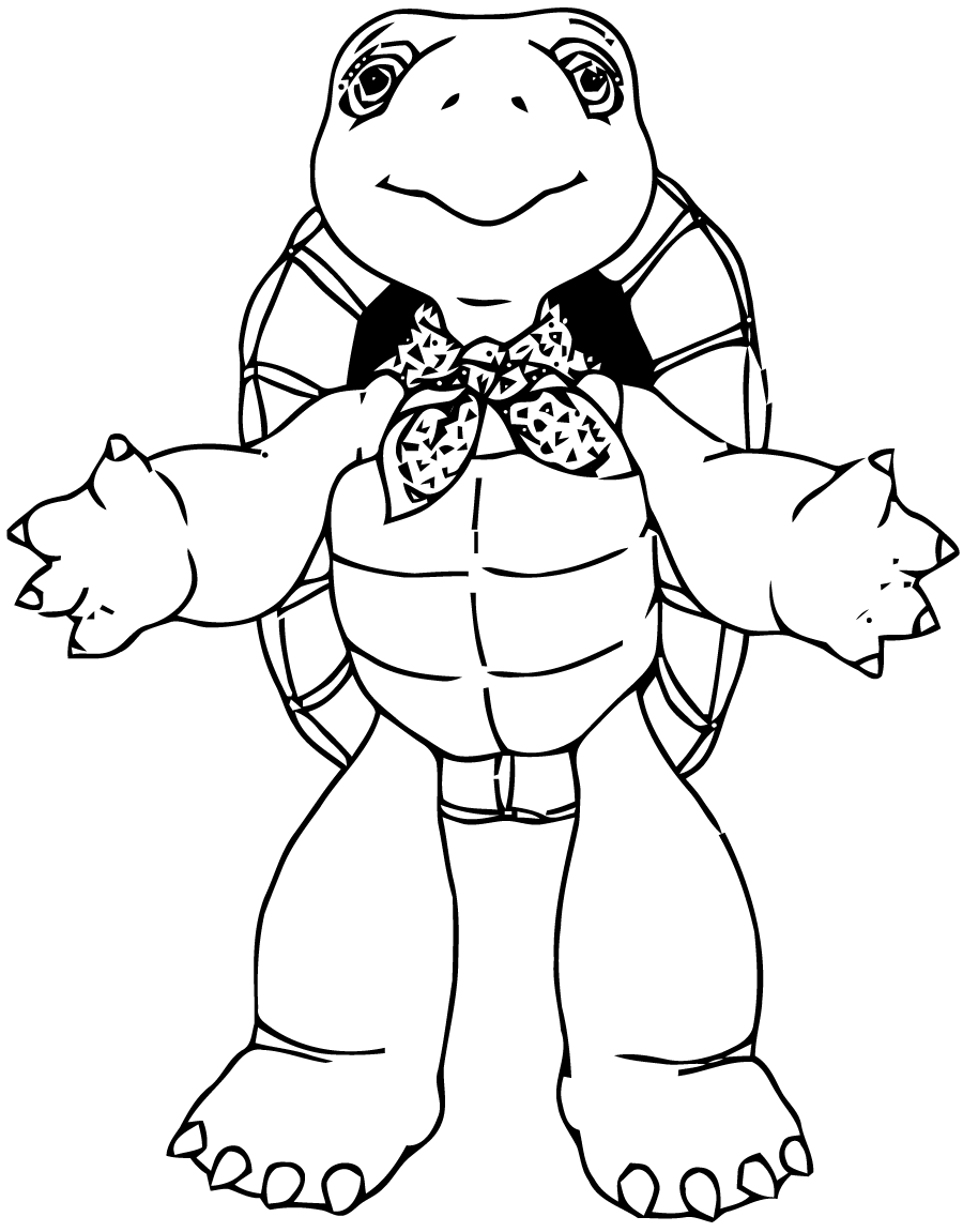 Simple coloriage de Franklin pour les plus petits