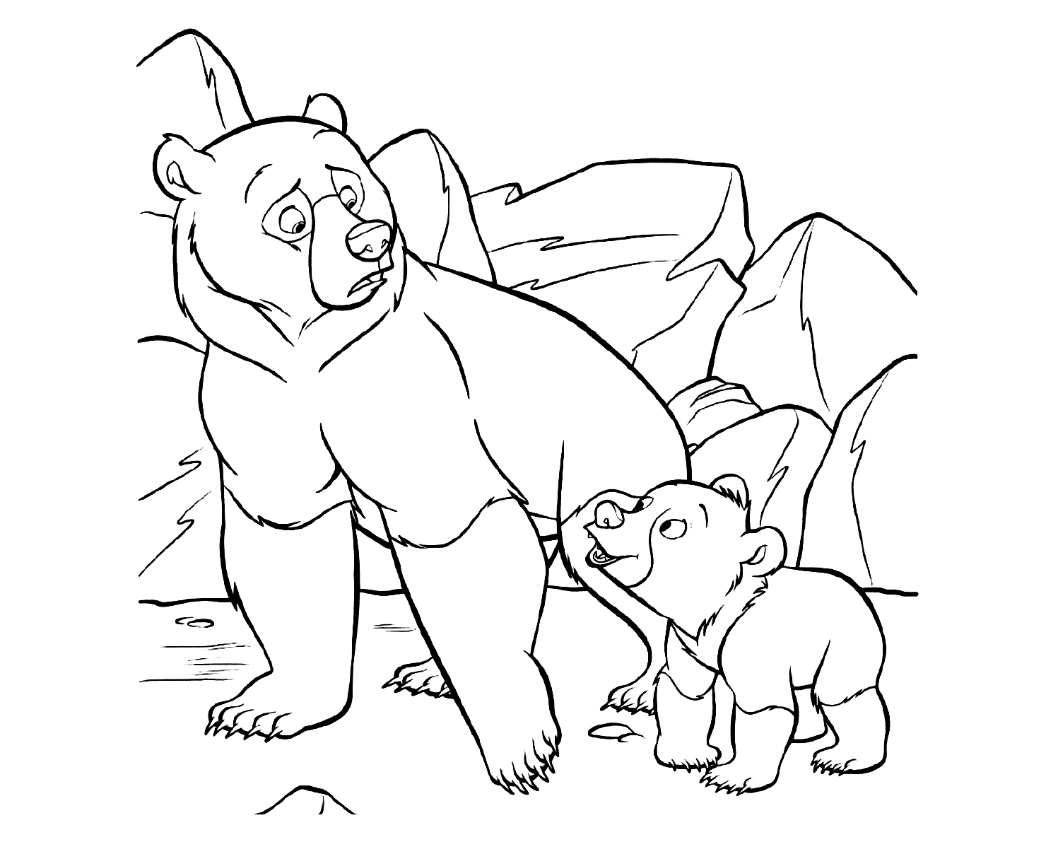 Coloriage Frère des Ours de Disney gratuit