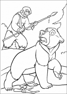 Coloriage de Frère des ours à imprimer gratuitement