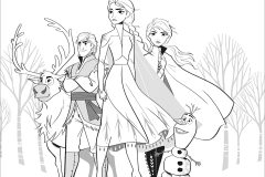 Coloriages La reine des neiges 2 faciles pour enfants