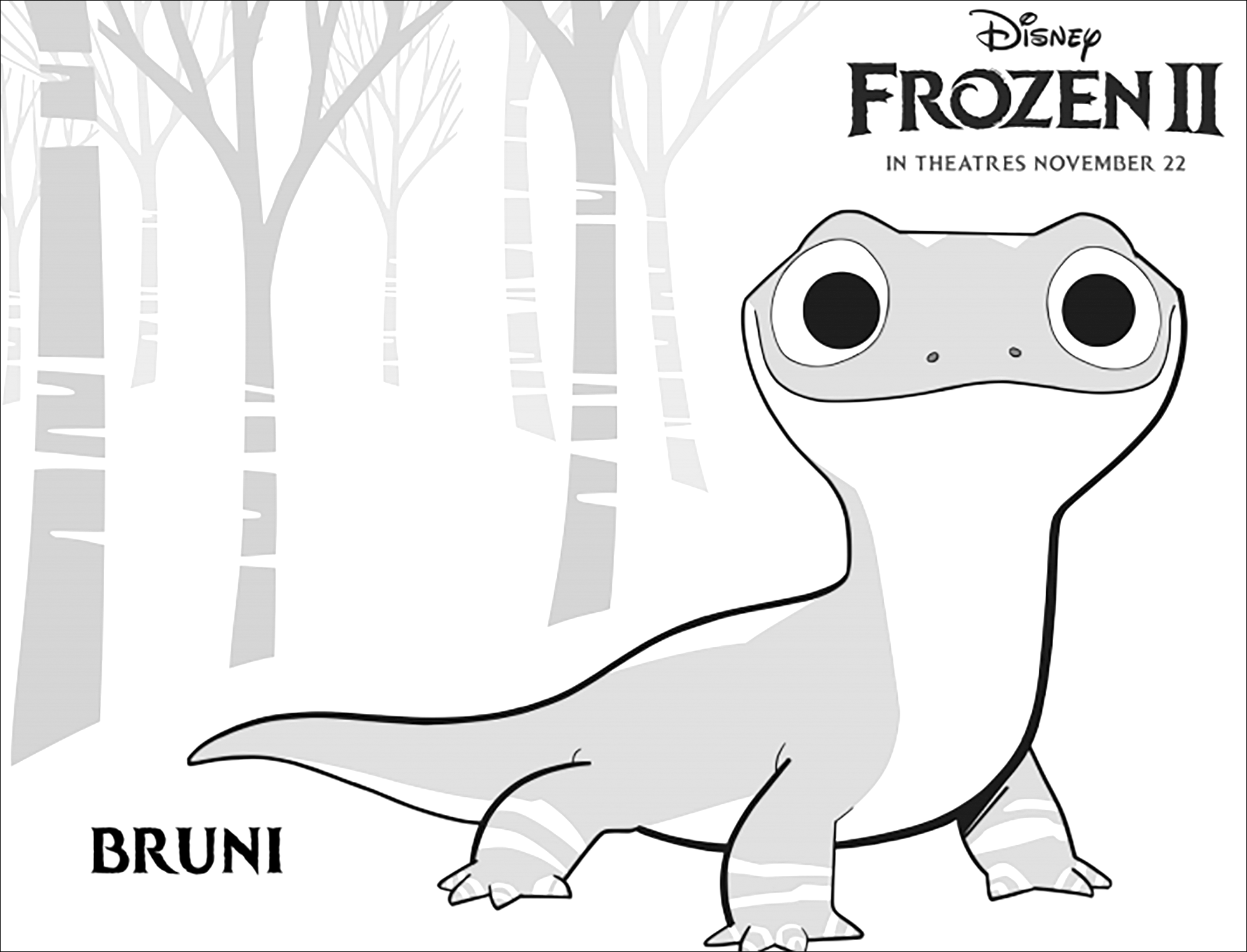 L'étrange Bruni, nouvelle créature qu'on découvre dans La reine des neiges 2 (Disney) : (version avec texte)