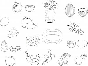 Coloriage de Fruits et légume à colorier pour enfants