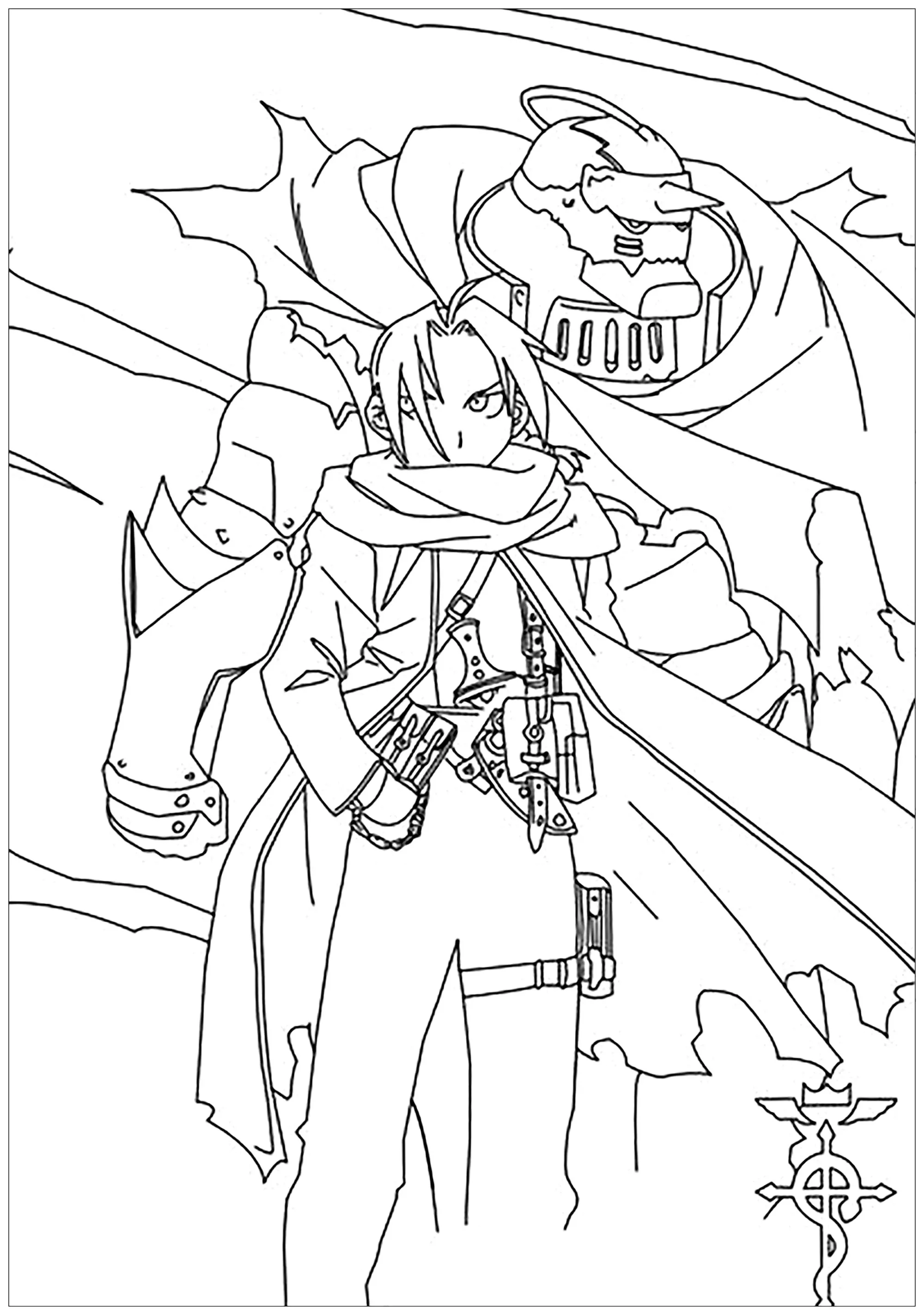 Coloriage de Full Metal Alchemist à colorier pour enfants