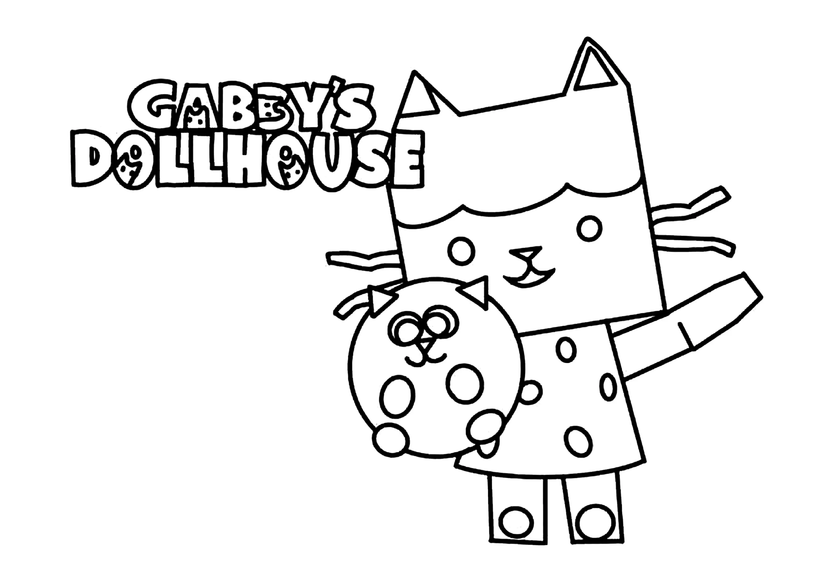 Coloriage Gabby Et La Maison Magique à Imprimer CatRat de Gabby et la maison magique - Coloriages de Gabby et la maison