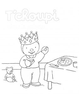 Coloriage de Galette des rois à imprimer pour enfants