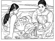 Coloriages Paul Gauguin faciles pour enfants