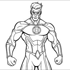 Coloriages de Green Lantern à imprimer pour enfants