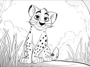 Coloriages de Guépards à imprimer pour enfants