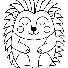 Coloriages d'Hérisson à imprimer pour enfants