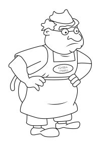 Coloriage d'Hey Arnold à imprimer pour enfants : Marty Green