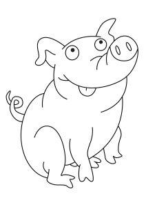 Coloriage de à imprimer pour enfants : Pig de Hey Arnold