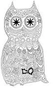 Coloriage de hiboux à colorier pour enfants