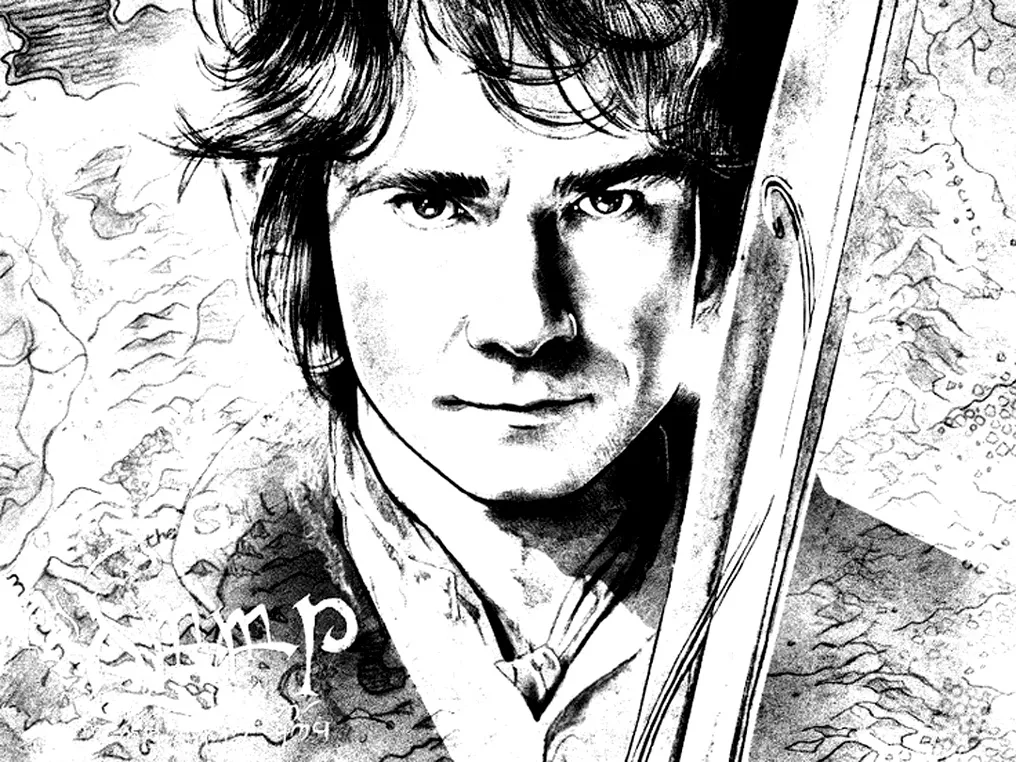 Hobbit : Bilbo (Coloriage de Bilbo Le Hobbit à imprimer pour enfants)